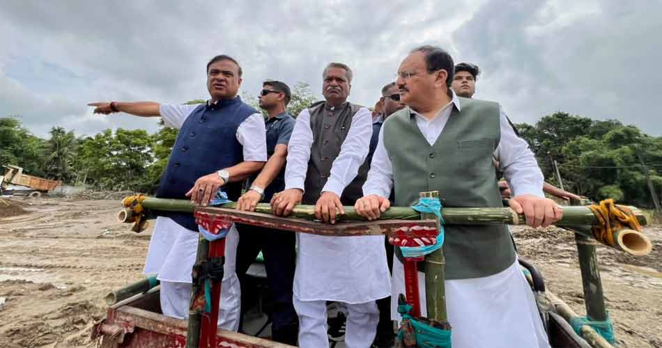 असम बाढ़ प्रभावित क्षेत्रों का दौरा कर जे.पी. नड्डा ने दिया भरोसा, राहत और पुनर्वास के लिए हरसंभव मदद करेगी केंद्र सरकार